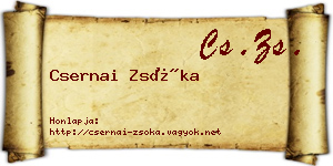 Csernai Zsóka névjegykártya
